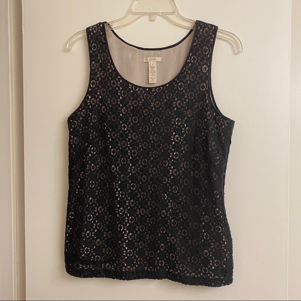 J. Crew Lace Layered Tank Top
